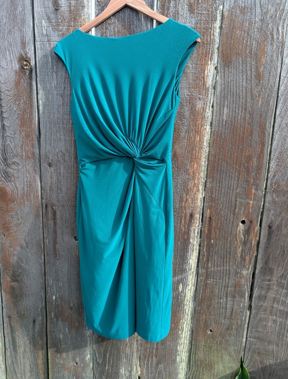 Ralph Lauren Emerald Green Twist-Front Sleeveless Dress - Excellent Condition